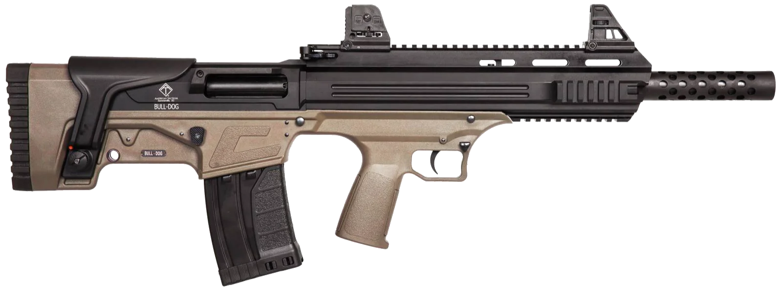 ATI BULLDOG SGA 12GA 18.5IN BBL BULLPUP SHOTGUN BLACK/TAN 5 RND MAGAZINE
