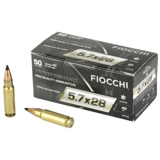 Fiocchi Hyperformance 5.7x28mm Ammo 40 Grain Tipped Hollow Point - 57PT40