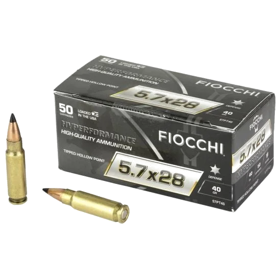 Fiocchi Hyperformance 5.7x28mm Ammo 40 Grain Tipped Hollow Point - 57PT40