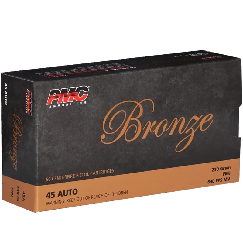 PMC Bronze 45 ACP AUTO Ammo 230 Grain Full Metal Jacket - PMC45A