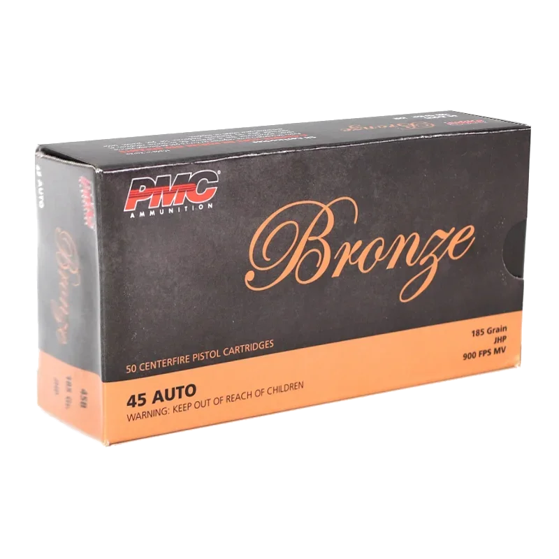 PMC Bronze 45 ACP AUTO Ammo 185 Grain Jacketed Hollow Point - 45B